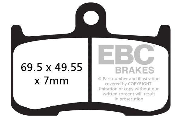 EBC BRAKES - FA347HH FULLY SINTERED (2 SET FRONT)