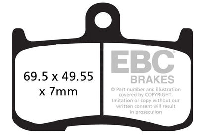 EBC BRAKES - FA347HH FULLY SINTERED (2 SET FRONT)