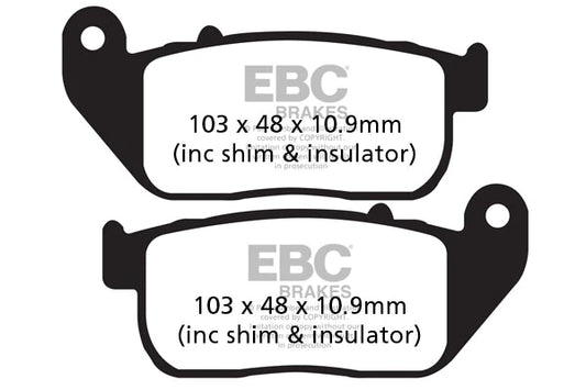EBC BRAKES - FA381V SEMI SINTERED (FRONT)