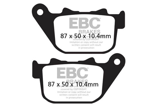 EBC BRAKES - FA387V SEMI SINTERED (REAR)