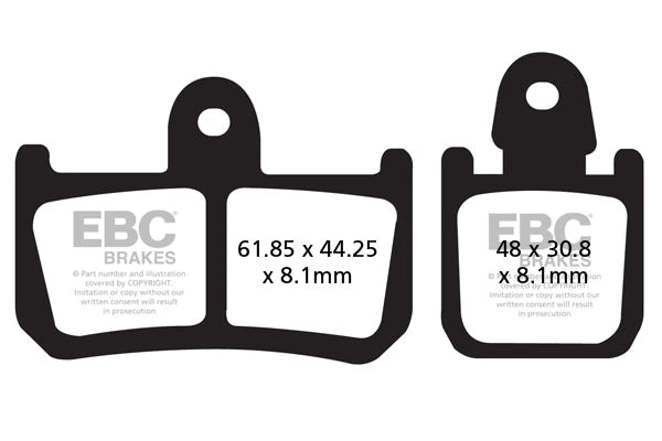 EBC BRAKES - FA442/4HH FULLY SINTERED (2 SET FRONT)
