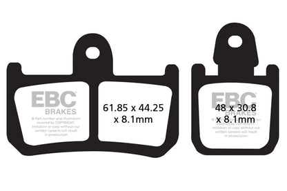 EBC BRAKES - FA442/4HH FULLY SINTERED (2 SET FRONT)