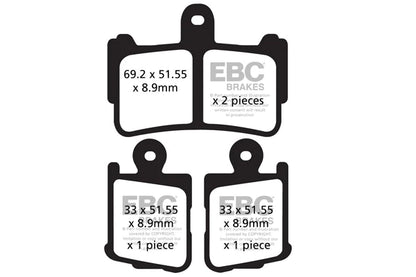 EBC BRAKES - FA499/4HH FULLY SINTERED (FRONT)