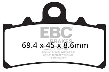 EBC BRAKES - FA606HH FULLY SINTERED (FRONT)