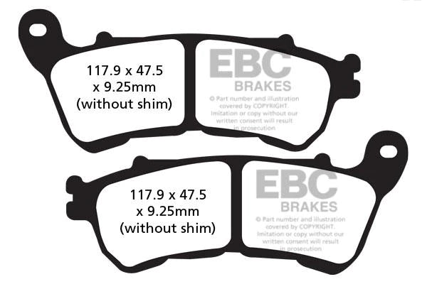 EBC BRAKES - FA640HH FULLY SINTERED (FRONT)