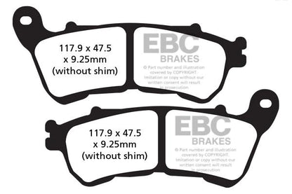 EBC BRAKES - FA640HH FULLY SINTERED (FRONT)