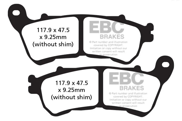 EBC BRAKES - FA640 ORGANIC (FRONT)