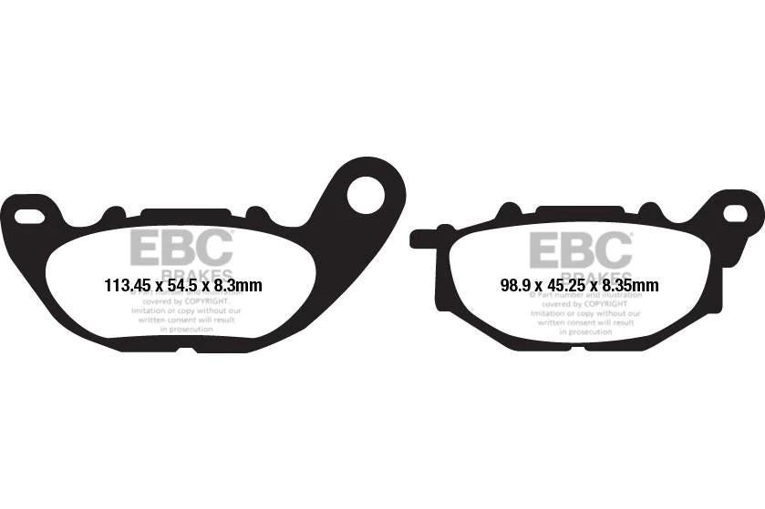 EBC BRAKES - FA663V SEMI SINTERED (FRONT)