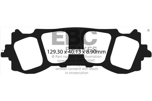 EBC BRAKES - FA717HH FULLY SINTERED (FRONT)