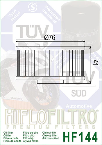 OIL FILTER 144 - HIFLO