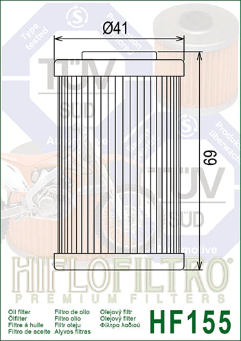OIL FILTER 155 - HIFLO (STD)