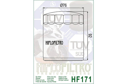 OIL FILTER 171 - HIFLO (CHROME)