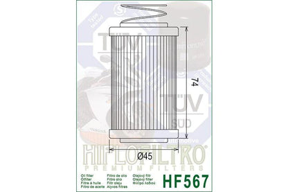 OIL FILTER 567 - HIFLO (STD)
