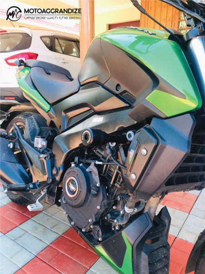 Motoaggrandize Frame sliders | Crash Protectors for Bajaj Dominar 250 | 400 (2016 - 2018)