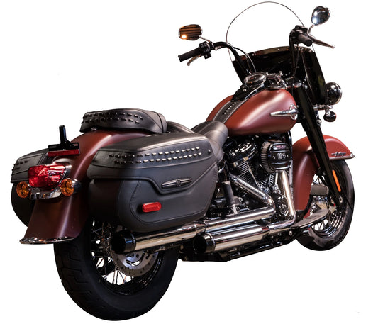 RINEHART 2018 MILWAUKEE EIGHT - 107 HERITAGE CLASSIC - 3.5" SLIP-ONS CHROME WITH CHROME END CAPS