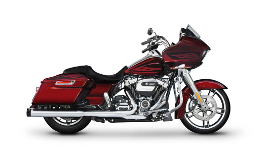 RINEHART ALL TOURING MODELS MILWAUKEE EIGHT - 4" SLIP-ON MUFFLERS CHROME WITH BLACK END CAPS
