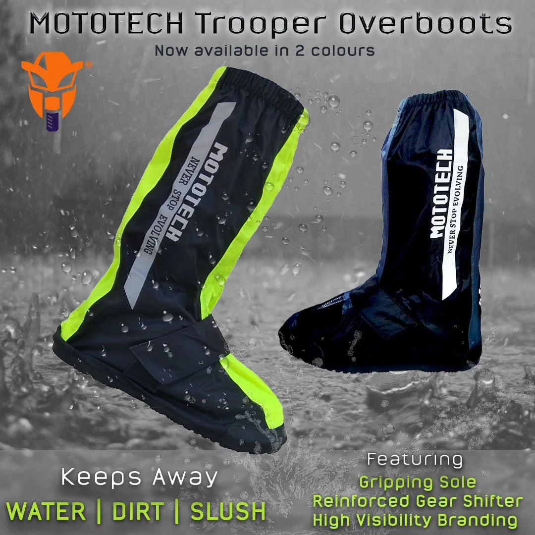 MOTOTECH Trooper Boot Covers - Overboots - Fluo Green
