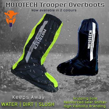 MOTOTECH Trooper Boot Covers - Overboots - Fluo Green