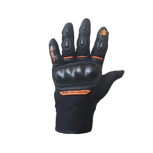 MOTOTECH Urbane - Short Carbon Motorcycle Gloves - Orange