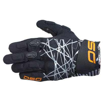 DSG Phoenix Air Riding Glove Black Grey Orange