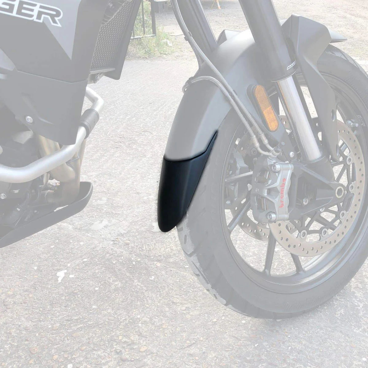 Pyramid Fender Extender for Triumph Tiger 900 GT (2020+) Matte Black - 056900