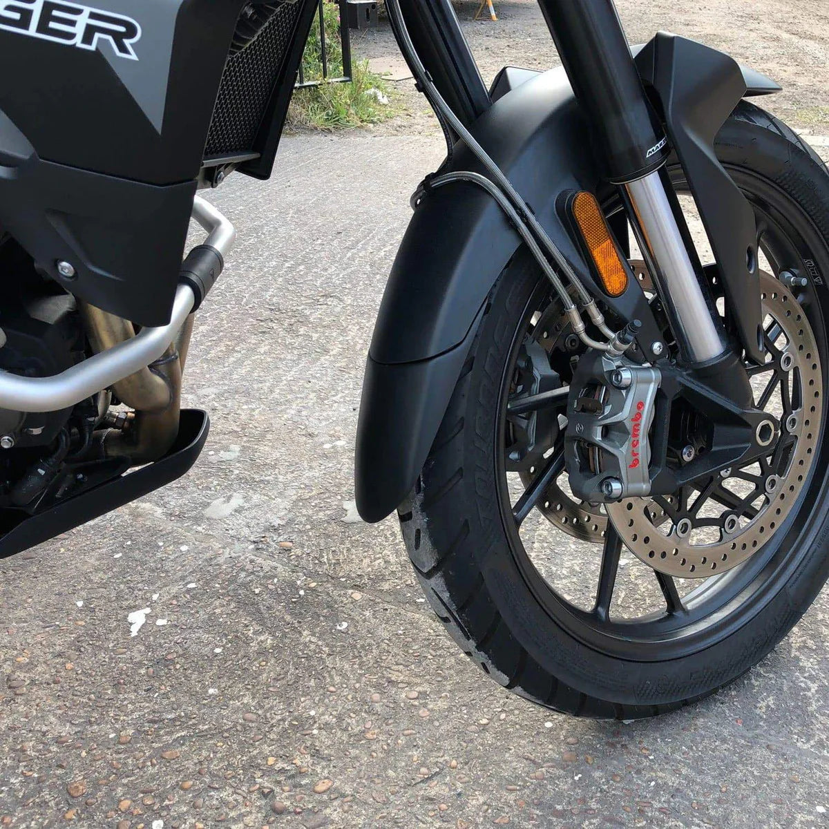 Pyramid Fender Extender for Triumph Tiger 900 GT (2020+) Matte Black - 056900