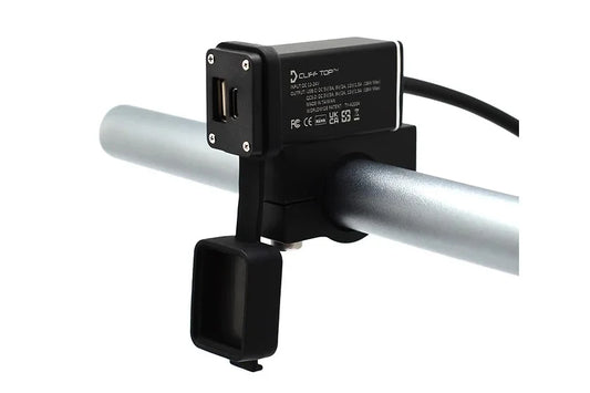 Cliff Top Handlebar Mounted 36W PD USB-C + QC 3.0 (Aluminium)