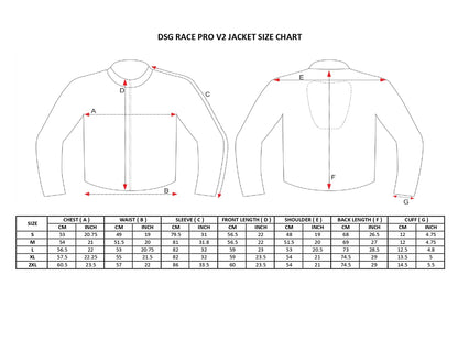 DSG Race Pro V2 Riding Jacket Orange Fluo Black
