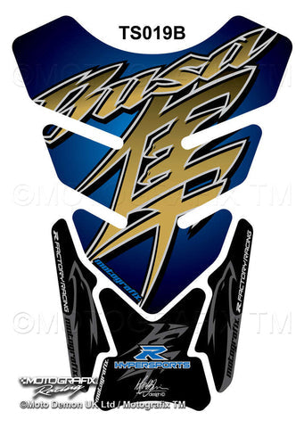 Motografix TS019B tank pad Suzuki Hayabusa GSX1300R Blue/Gold