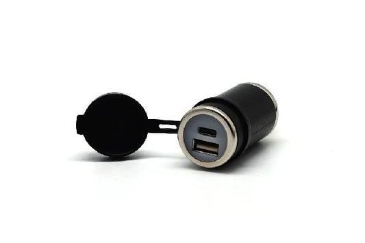 Cliff Top DIN (Hella) to 36W PD USB-C + QC 3.0 (STRAIGHT)