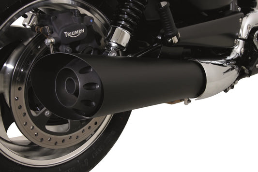 REMUS TRIUMPH ROCKET III ROADSTER - SLIP ON WITH ALUMINIUM BLACK END CAPS