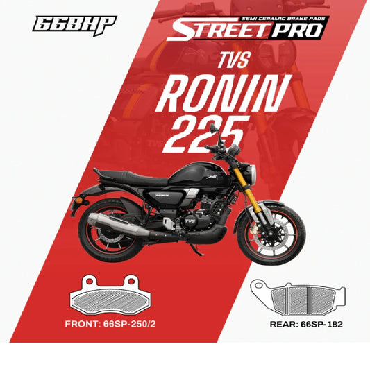 66BHP Street Pro semi ceramic brake pads TVS Ronin