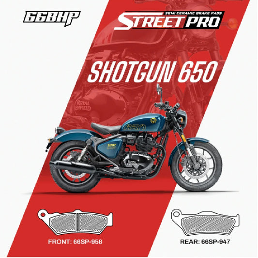 66BHP Street Pro Semi Ceramic Brake Pad Royal Enfield Shotgun 650