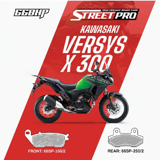 66BHP Street Pro semi ceramic brake pad Kawasaki Versys 300 X
