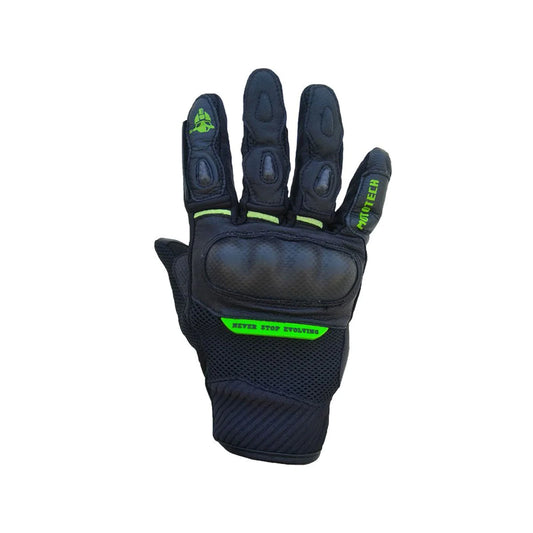 MOTOTECH Urbane - Short Carbon Motorcycle Gloves - Green