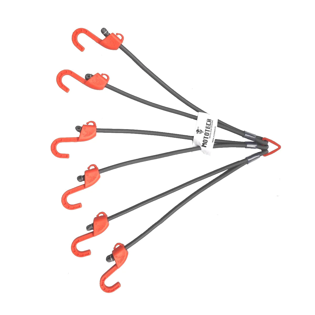 MOTOTECH Hexapod Bungee Tie-down System - 32" / 80cms - Grey + Orange