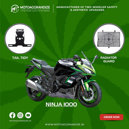 Motoaggrandize Kawasaki Ninja 1000 Combo | Radiator Guard, Tail Tidy