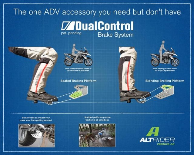 AltRider DualControl Brake Enlarger for KTM / Husqvarna MX Models - Black