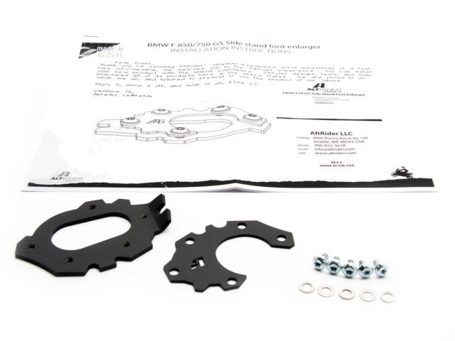 AltRider Side Stand Enlarger for the BMW F 850 / 750 GS - Black