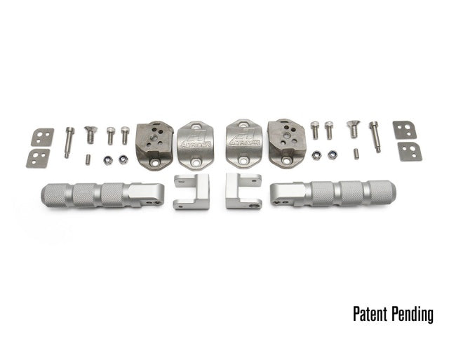 AltRider Universal Highway Foot Pegs for 1.25 inch (31.75 mm) Diameter Bar - Silver