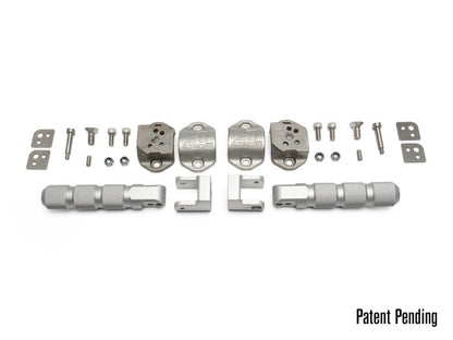 AltRider Universal Highway Foot Pegs for 1.25 inch (31.75 mm) Diameter Bar - Silver
