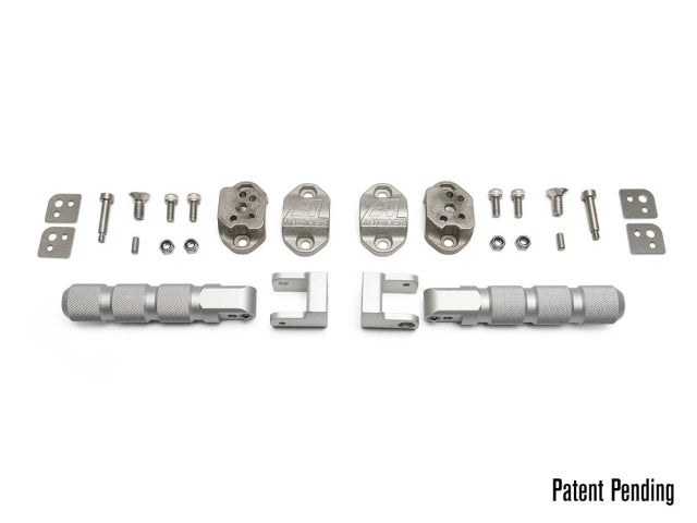 AltRider Universal Highway Foot Pegs for 1 Inch (25 mm) Diameter Bar - Silver