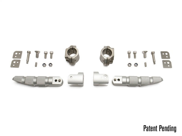 AltRider Universal Highway Foot Pegs for 1 Inch (25 mm) Diameter Bar - Silver