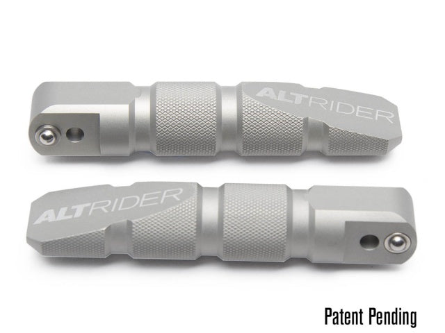 AltRider Universal Highway Foot Pegs for 1 Inch (25 mm) Diameter Bar - Silver
