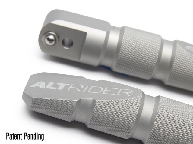 AltRider Universal Highway Foot Pegs for 1 Inch (25 mm) Diameter Bar - Silver