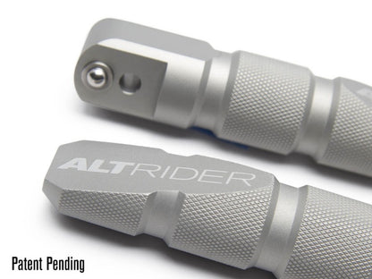 AltRider Universal Highway Foot Pegs for 1 Inch (25 mm) Diameter Bar - Silver