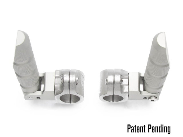 AltRider Universal Highway Foot Pegs for 1 Inch (25 mm) Diameter Bar - Silver