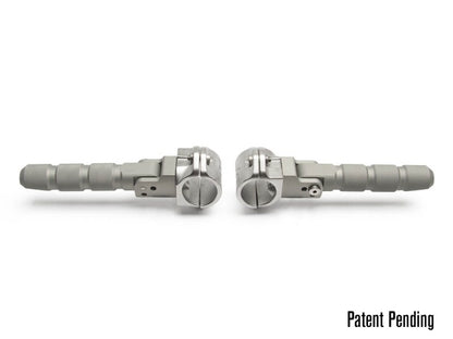 AltRider Universal Highway Foot Pegs for 1.25 inch (31.75 mm) Diameter Bar - Silver