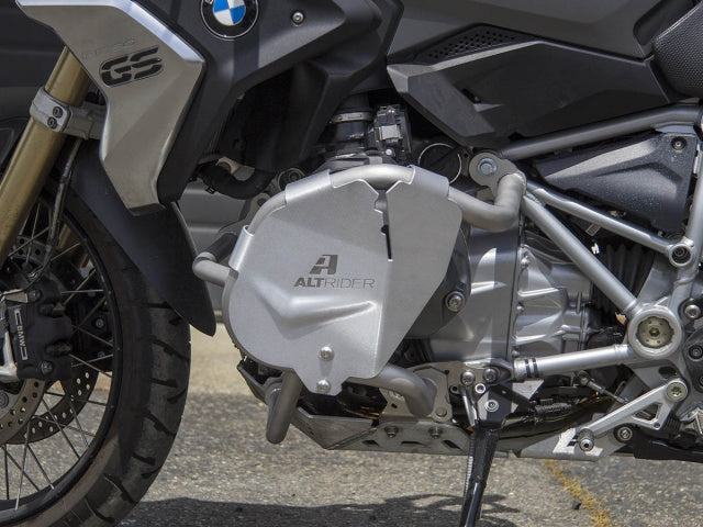 AltRider Cylinder Head Guards for the AltRider BMW R 1250 GS Crash Bars - Silver