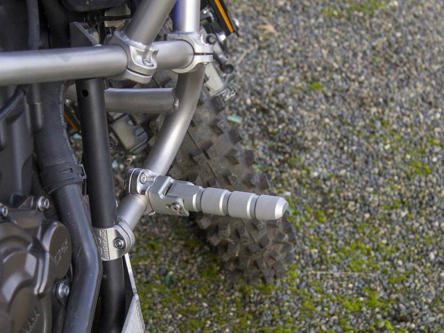 AltRider Universal Highway Foot Pegs for 1 Inch (25 mm) Diameter Bar - Silver